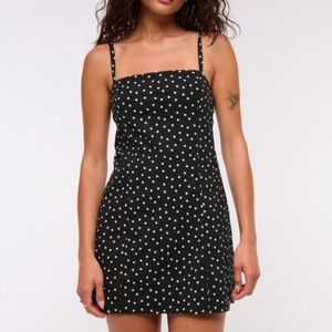 Abercrombie Bra Free Black and White Polka Dot Dress